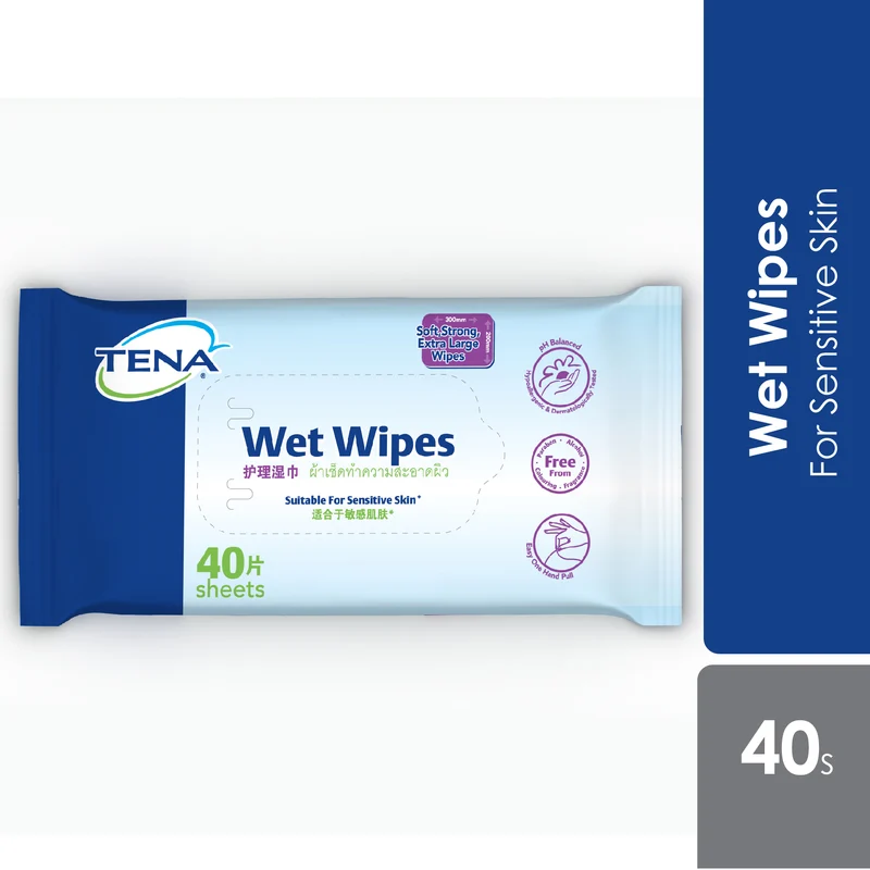 Tena Wet Wipes 40s (12 Sets)