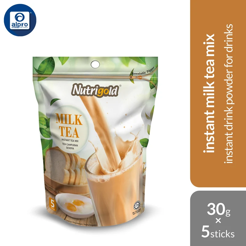 Nutrigold 3-in-1 Milk Tea 30g ×5s | Instant Drink Powder for Milk Tea Drinks
