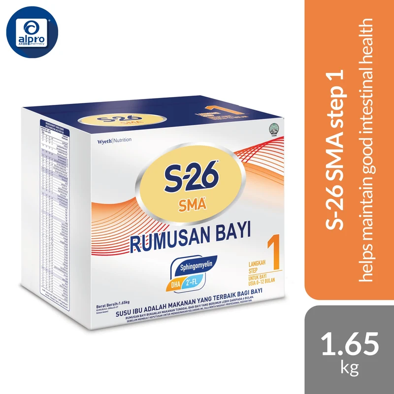 Wyeth S-26 SMA Step 1 1.65kg | Helps Maintain Good Intestinal Health