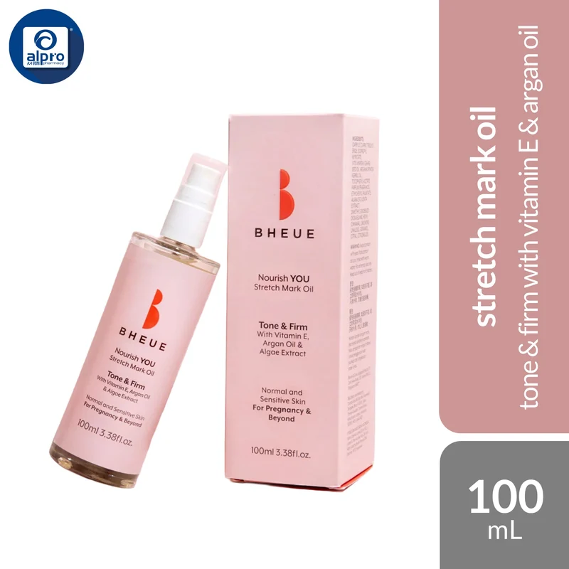 BHEUE Nourish YOU. Bust & Bump Stretch Mark 100mL | Tone & Firm Up with Infused Vitamin E & Argan Oil