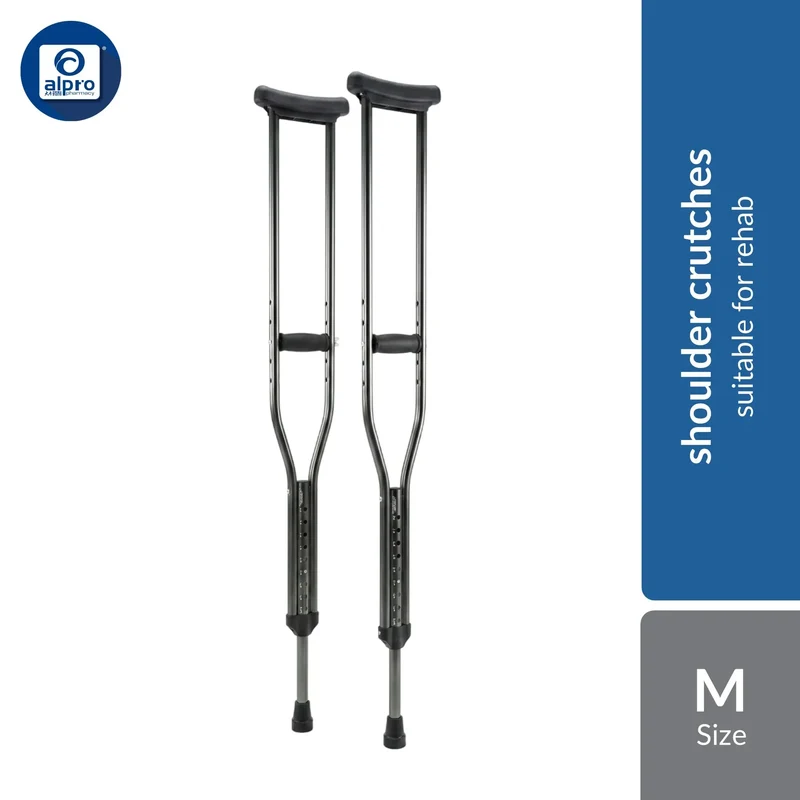 Anzen Aluminium Shoulder Crutches Adult (M/L) | With Warranty