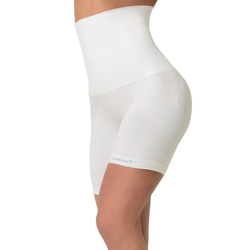 SANKOM PEARL FIBERS LUXURY SHORT SHAPER WOMEN XXL WHITE