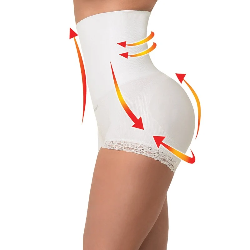 SANKOM PEARL FIBERS LUXURY SHORT SHAPER WOMEN WHITE SMALL AND MEDIUM
