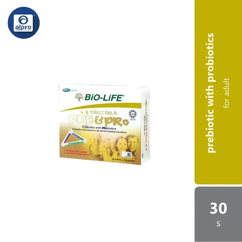 Bio-Life A.B Adult Gold Pre&Pro 2.5g 30s | Prebiotic and Probiotics