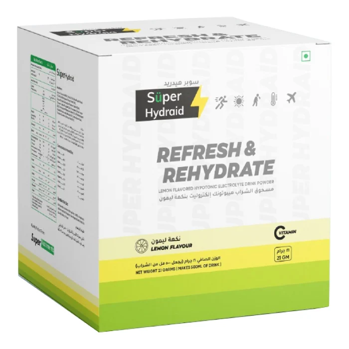 Super Hydraid Refresh&Rehydrate Lemon Flavoured Sachets 10x21g