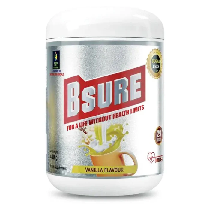 Bsure Vanilla Flavour Sugar Free 400g