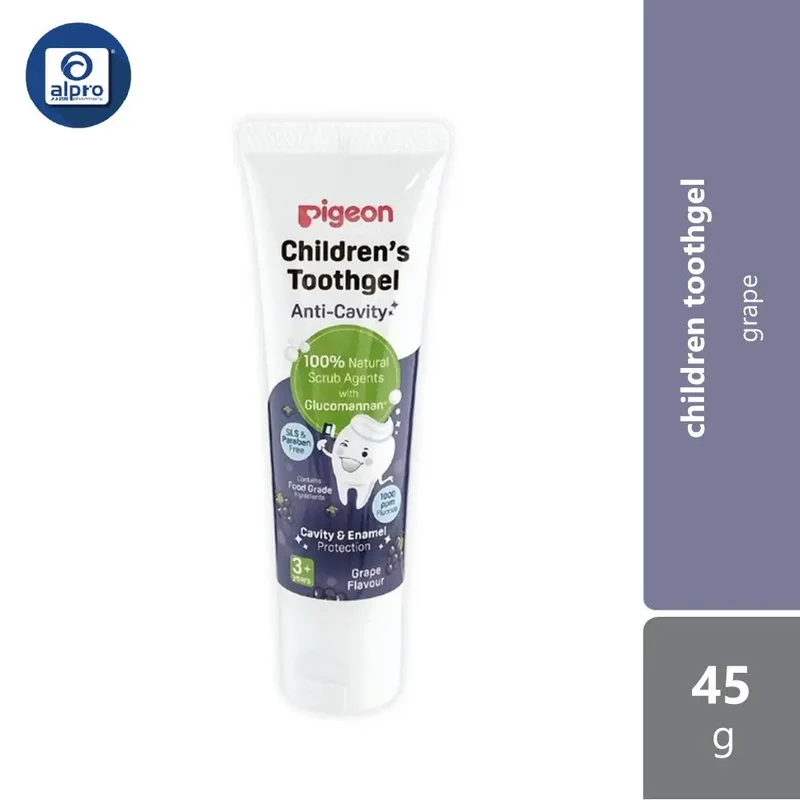 Pigeon Children Toothgel Anti Cavity 45g (Grape/ Strawberry)