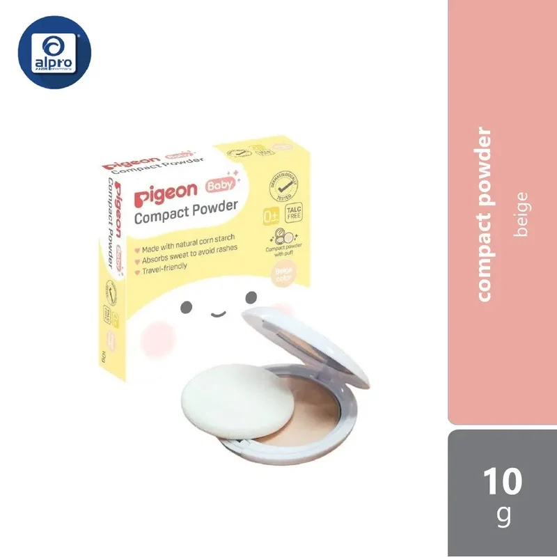 Pigeon Baby Compact Powder Beige 10g | Made with Natural Corn Starch