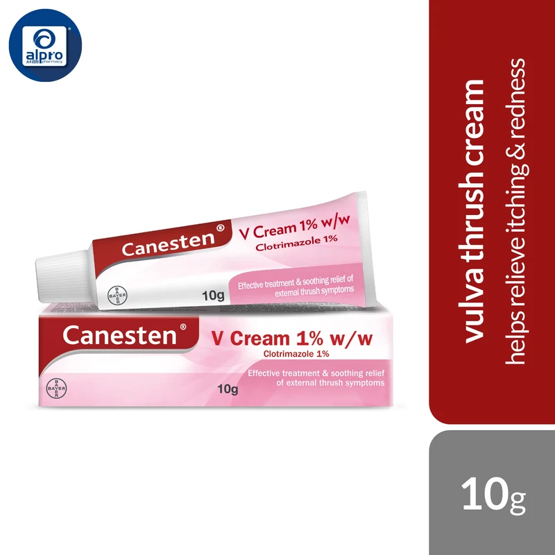 Canesten V Cream 1% 10g For External Thrush Treatment