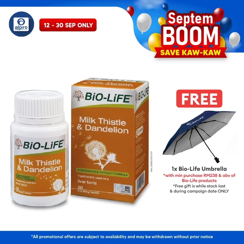 Bio-Life Milk Thistle & Dandelion 30s | Daily Supplement