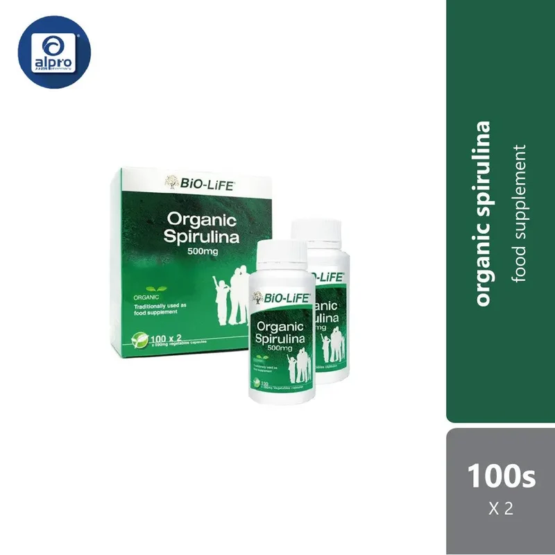 Bio-Life Organic Spirulina 500mg 2x100s | Nutritious Supplement
