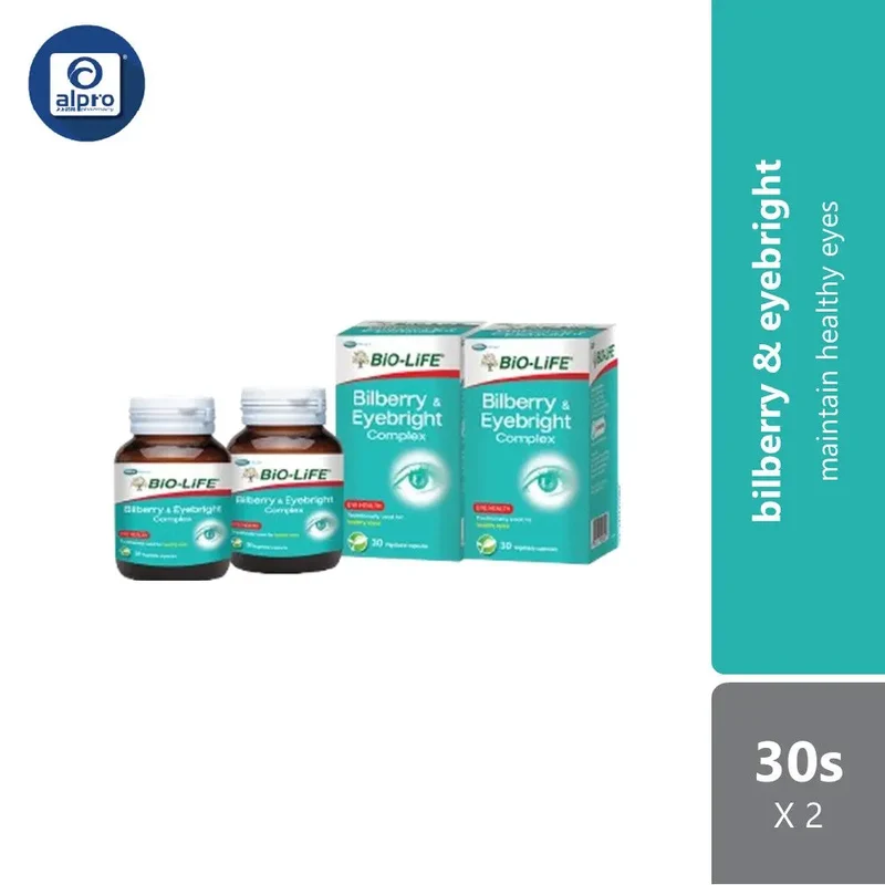 Bio-Life Bilberry&Eyebright Complex 2x30s | Eye Health Supplement