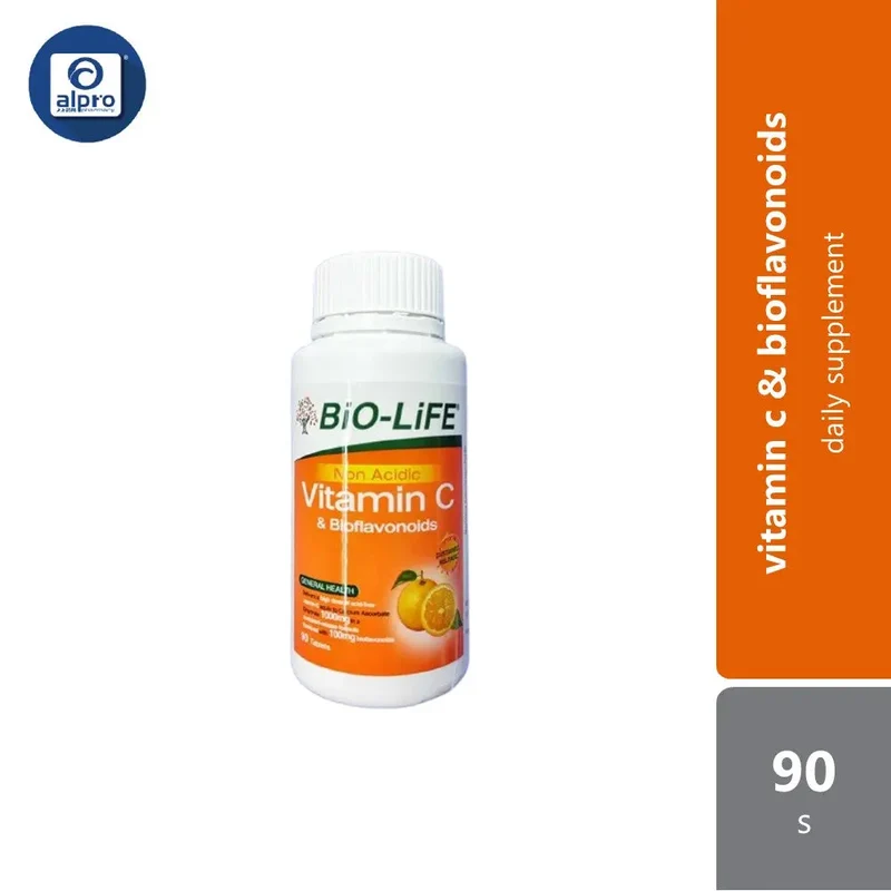 Bio-Life Non Acidic Vit.C & Bioflavonoids 90s | Gentle to Stomach