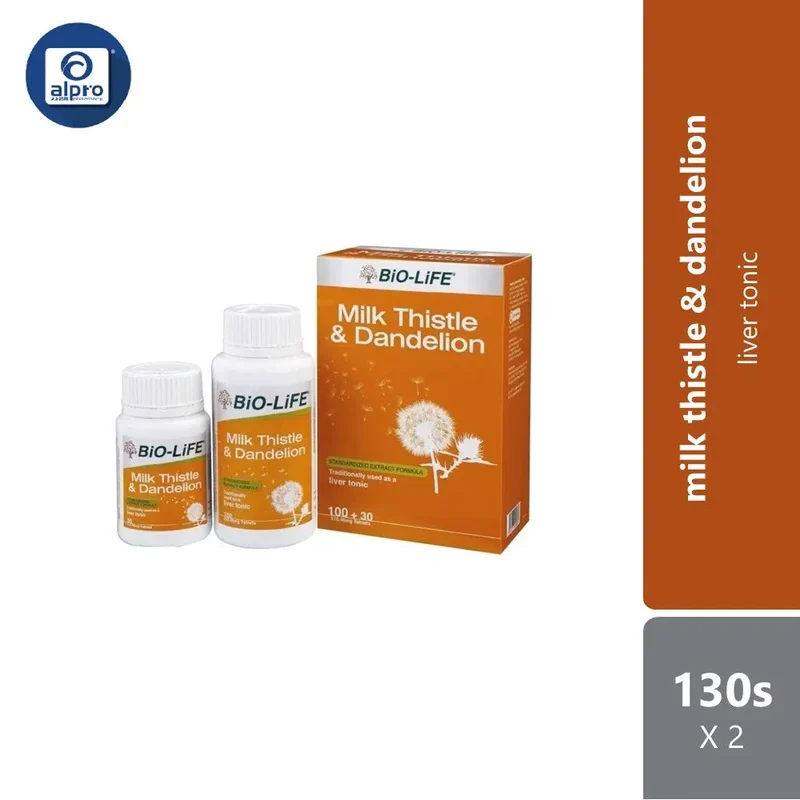 Bio-Life Milk Thistle & Dandelion 2x100s + 30s | Traditional Herbs
