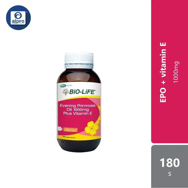 Bio-Life Evening Primrose Oil 1000mg + Vit E 100s | Daily Supplement