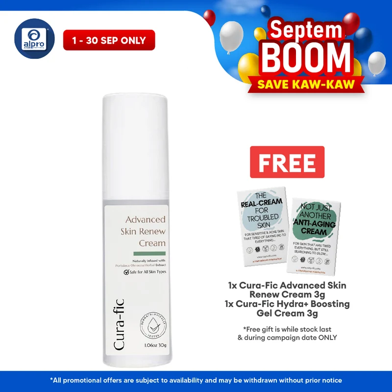 Cura-Fic Advanced Skin Renew Cream 30g | Powerful Anti-Aging Effect