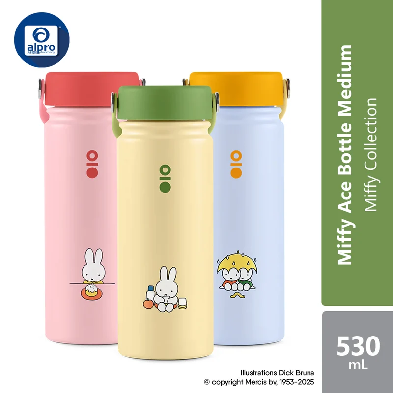 Montigo Miffy Ace Bottle Medium 530mL (Picnic Miffy/ Cloudy Miffy/ Sweet Miffy)