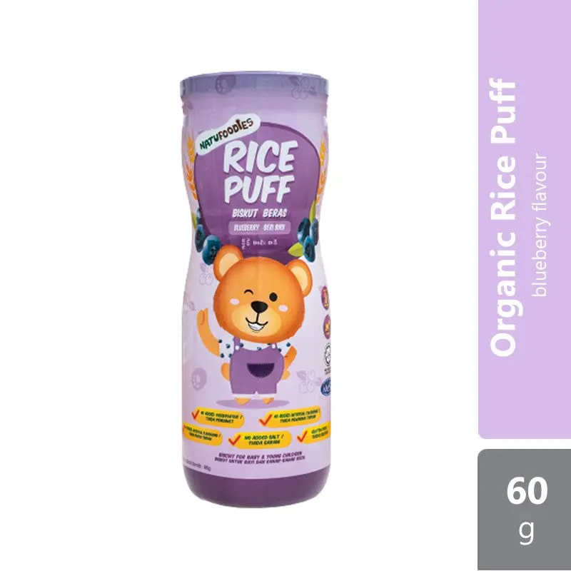 Natufoodies Rice Puff Blueberry 60g