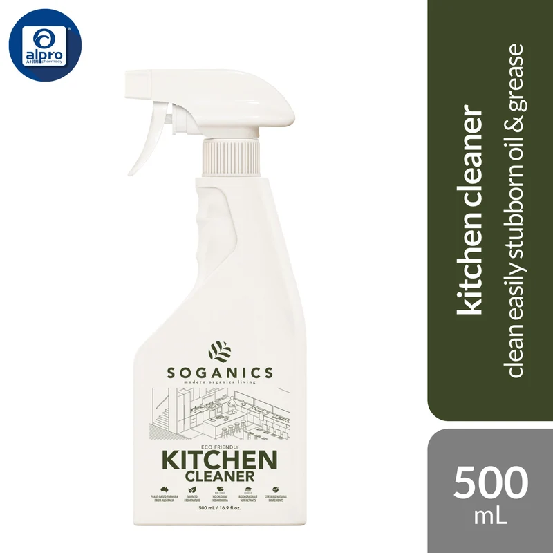 SOGANICS Kitchen Cleaner 500mL | Clean Easily Stubborn Oil & Grease