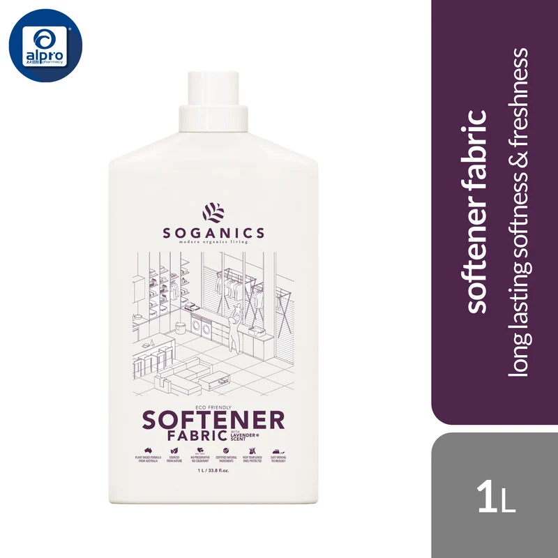 SOGANICS Softener Liquid 1L | Long Lasting Softness & Freshness