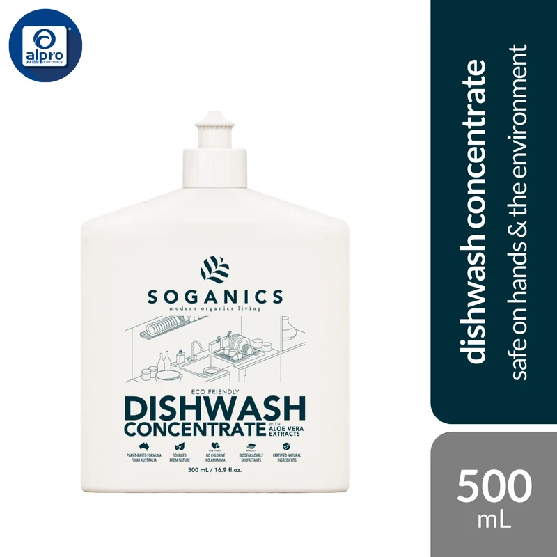 SOGANICS Dishwashing Liquid 500mL | Safe on Hands & The Environment