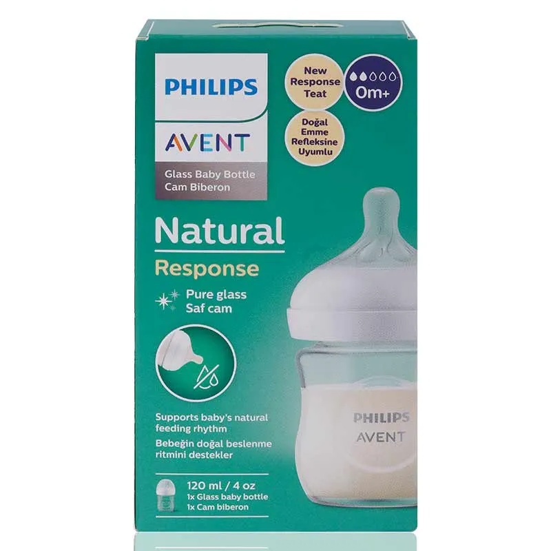 Avent Natural 3.0 Feeding Bottle Glass 120ml-Scy930/01