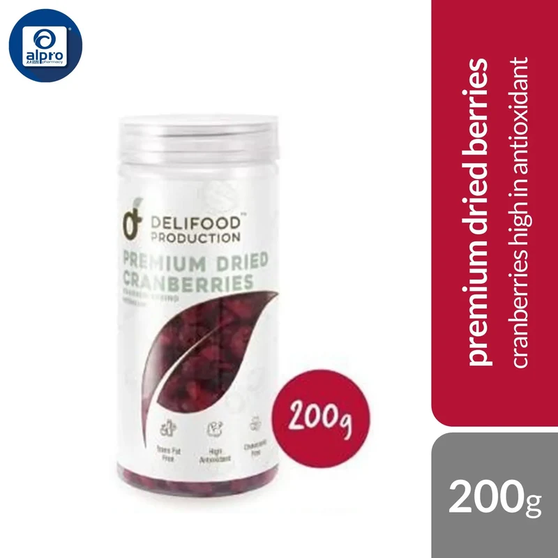 Delifood Dried Cranberries 200g | Cranberries High in Antioxidant