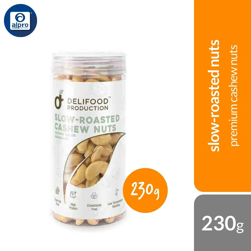 Delifood Slow-Roasted Cashew Nuts 230g | Premium Cashew Nuts