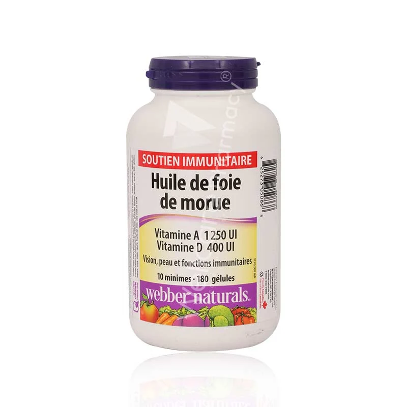 Webber Naturals Cod Liver Oil Softgels 180'S