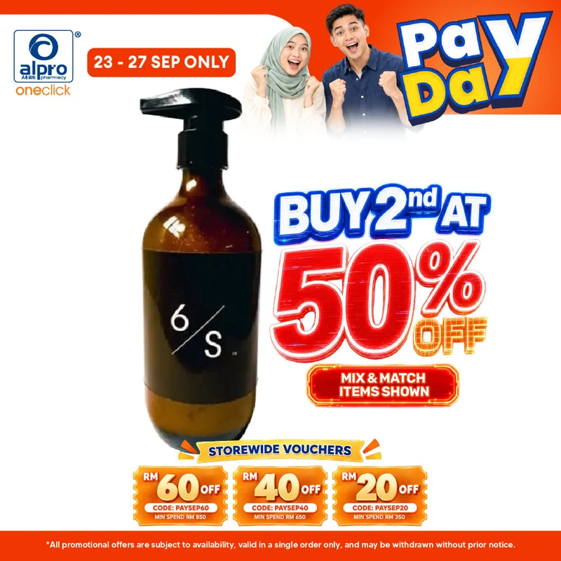 6/S Volumising Shampoo, #5 Sauvage Oasis Scent 500ml | Restore Moisture