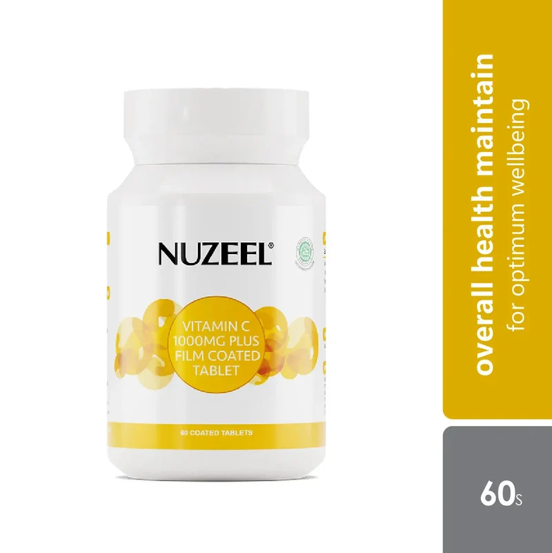 Nuzeel Vitamin C 1000mg Plus Film Coated Tablet 60s | Maintain Overall Health