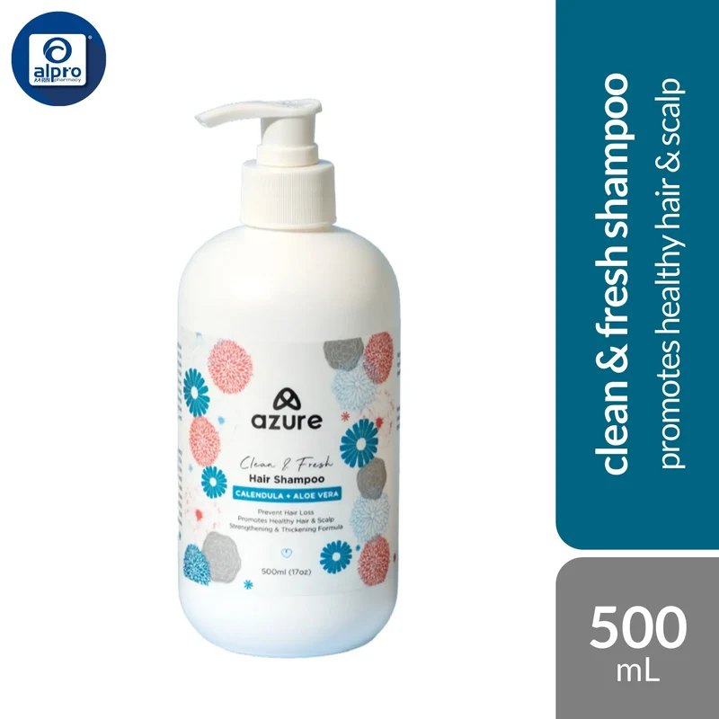 Azure Clean & Fresh Hair Shampoo 500mL | Promotes Healthy Hair & Scalp