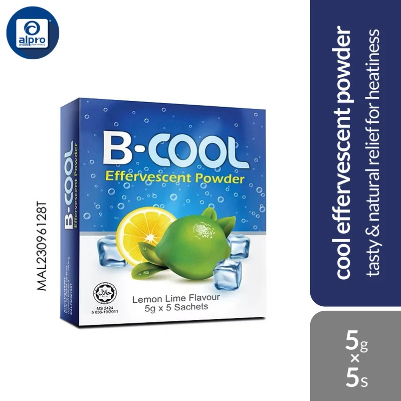 B-Cool Effervescent Powder 5g ×5s | Tasty & Natural Relief for Heatiness