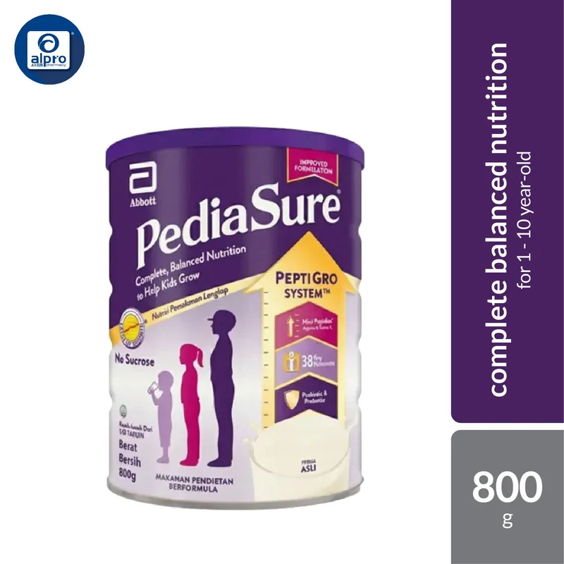 Abbott Pediasure Peptigro Plain 800g | Balanced Nutrition