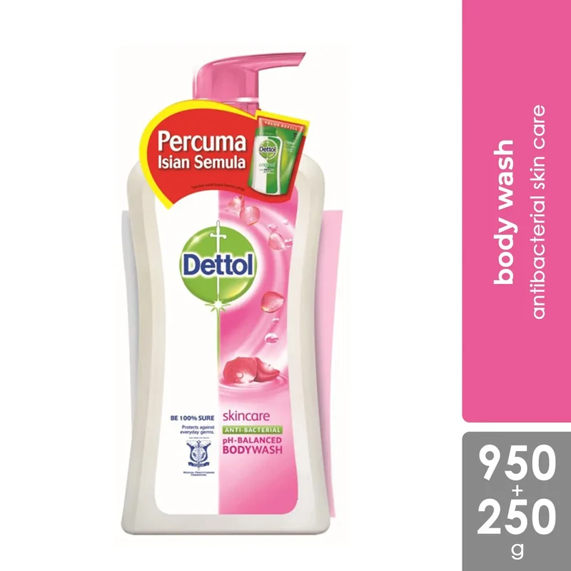 Dettol Shower Gel Skincare 950ml + 250ml