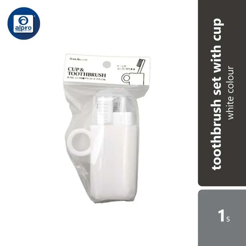 Watts Toothbrush Set With Cup | White Colour 1s