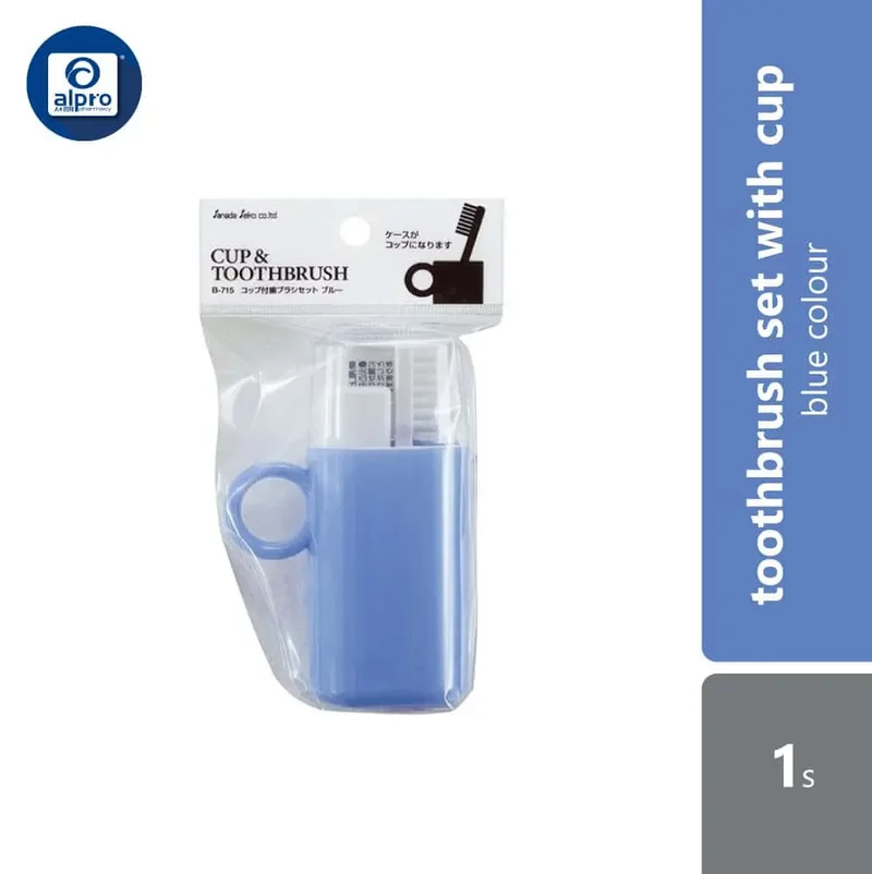 Watts Toothbrush Set With Cup | Blue Colour 1s