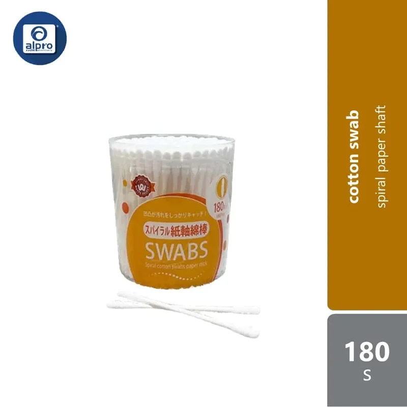 WATTS Spiral Cotton Swab 180s