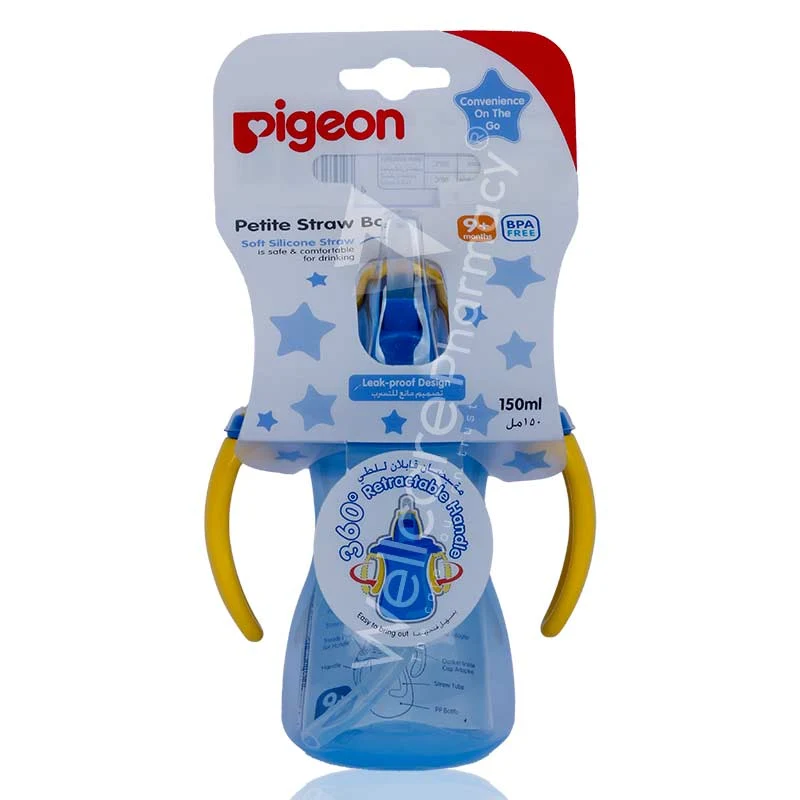 Pigeon Petite Straw Bottle Blue 150ml