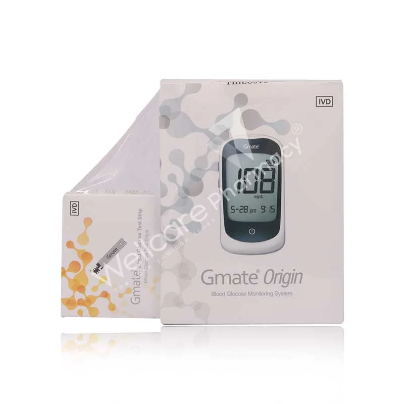 Gmate Blood Glucose Monitor + Gmate Test Strips 50'S