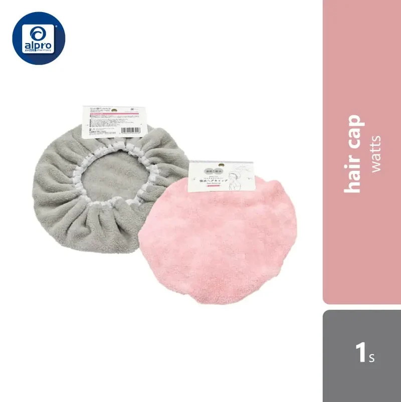 Watts Microfiber Water-Absorbent Hair Cap 1s