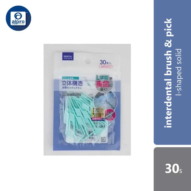 Watts L-Shaped Solid Interdental Brush & Picks 30s