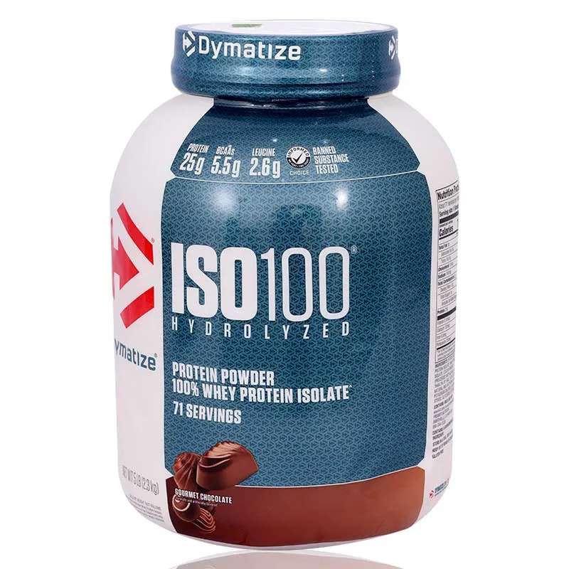 Dymatize Iso 100% Whey Protein Powder Gourmet Chocolate 5lb(2.3kg)