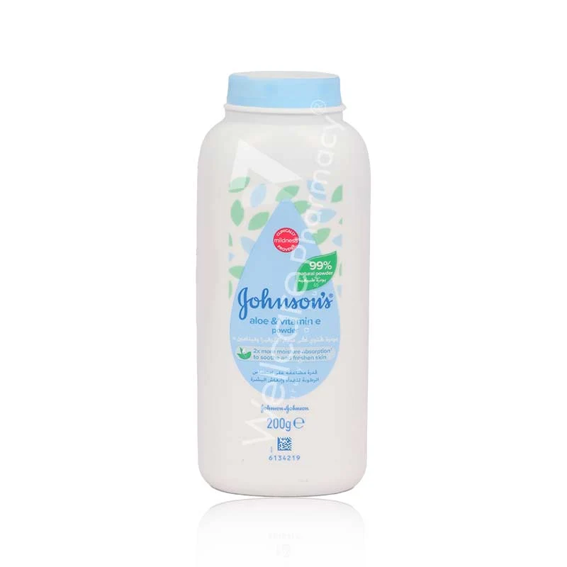 J&J Baby Aloe & Vit E Powder 200g