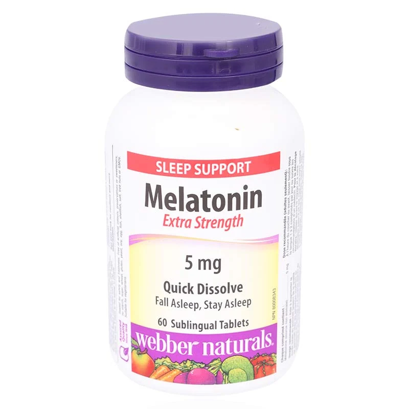 Webber Naturals Melatonin 5mg Quick Dissolve Sublingual Tablets 60'S