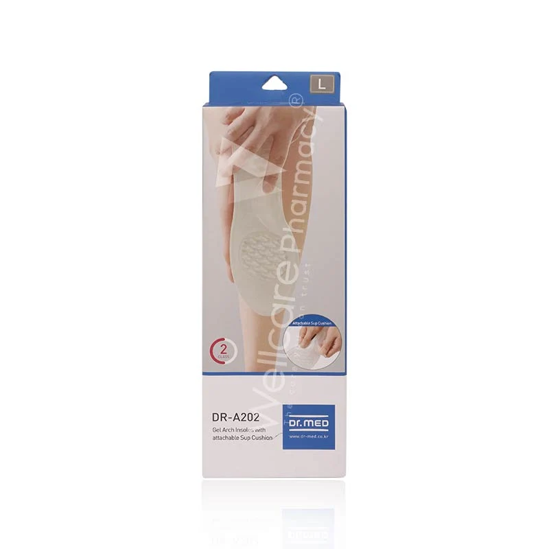 Dr-Med A202 Gel Arch Insoles With Attchable Sup Cushion(L)