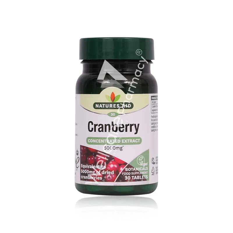 Natures Aid Cranberry 5000mg Tablets 30'S