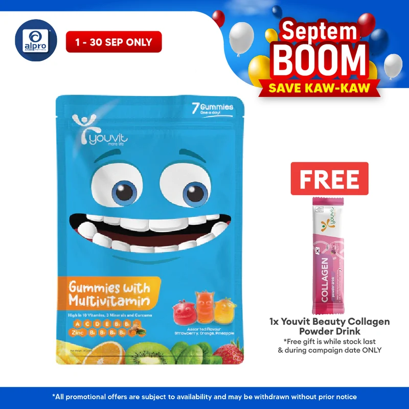Youvit Kids Multivitamin Gummies Assorted | 7s