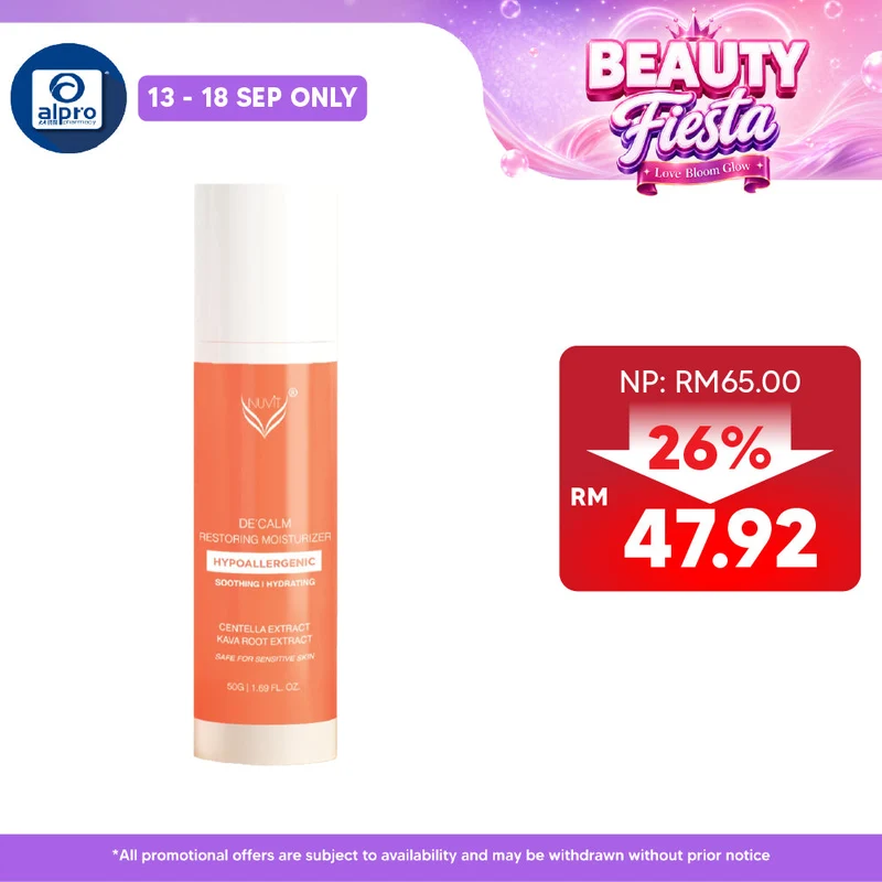 Nuvit De'Calm Restoring Moisturizer 50mL | Calms Irritated Skin & Improve Skin