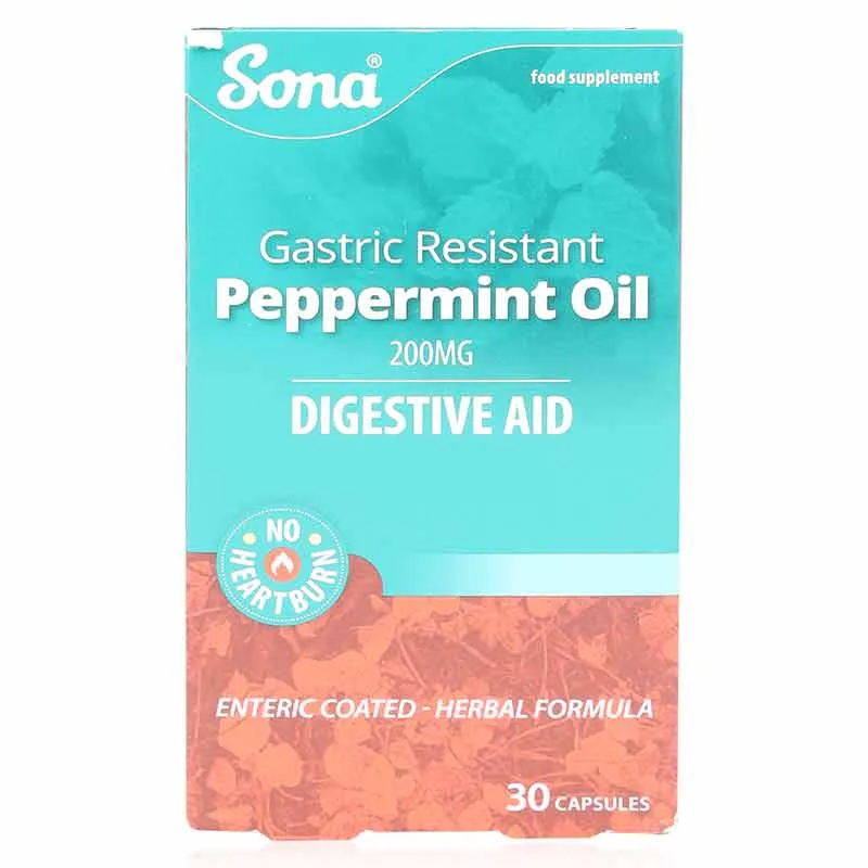 Sona Gastric Resistant Peppermint Oil Cap 2x15 30'S